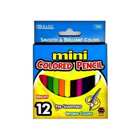 BAZIC PRODUCTS Bazic 12 Mini Color Pencil Pack of 24 769